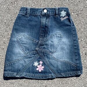 Barbie Vtg 2003 Denim Jean Skirt Mattel Youth Size (6) Barbiecore Girlcore Y2K